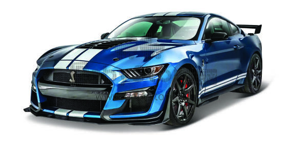 MAISTO DIE CAST 1:18 automašīnas modelis 2020 Ford Mustang Shelby GT500, 31388