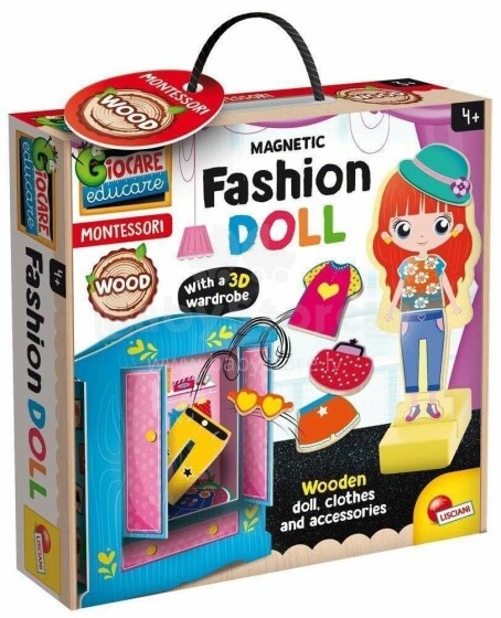 Lisciani Giochi Monstessori Fashion Doll  Art.85897 Монтессори Одень Куклу