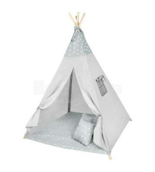 Telts TIPI grey stars 180x115x115 cm (8703)