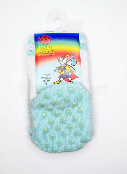 Weri Spezials Art.22001  Детские носочки антискользящие с резиновыми тормозами (ABS)
