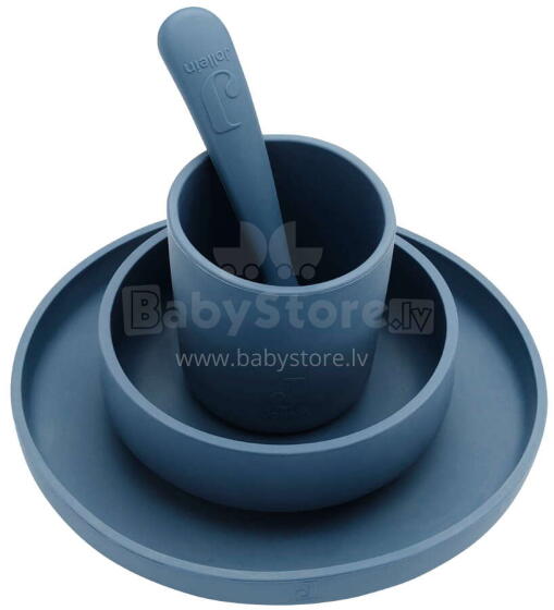 Jollein Dinner Set Silicone Jeans Blue Art.705-007-66035