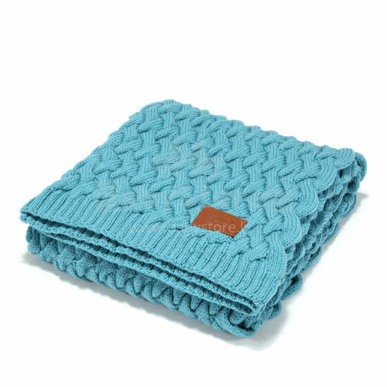 La Millou Merino Wool Blanket  Art.135503 Teal  Детское одеяло из 100% мерино шерсти ,85x85см