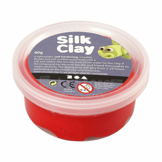 Silk Clay Art.79104 Red Шёлковая глина для моделирования,40гр.