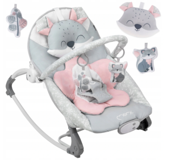 Momi Bouncer Luis Art.BULE00016 Pink Modern rocking chair with music and vibration