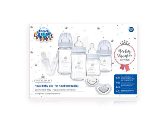CANPOL BABIES  jaundzimušā komplekts ROYAL BABY, 0+, blue, boy, 0295exp