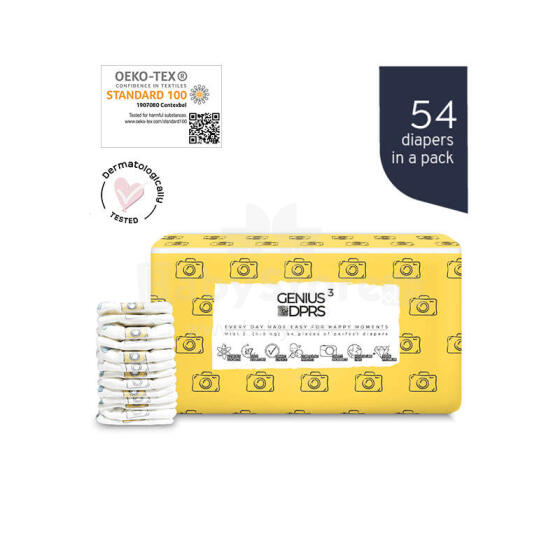 TheGeGe Nappies Midi 3 Art.138107 Autiņbiksītes  3 izmērs, 4-9kg,54 gab
