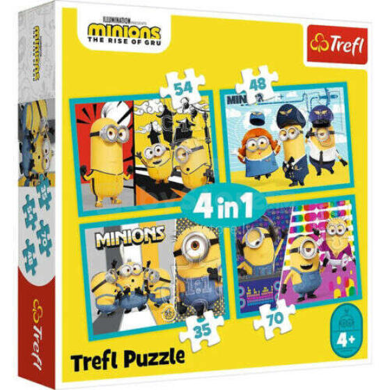 TREFL MINIONS Pužļu komplekts 4in1 Minions