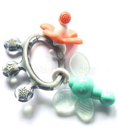 Difrax Crown teething ring Art.Grey Pink