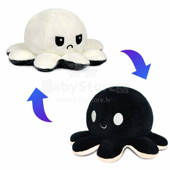 Atgriezenisks emociju astoņkājis, melns/pelēks