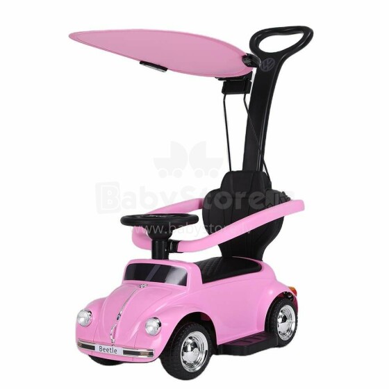 Bērnu „Volkswagen Beetle“ automašīna, rozā