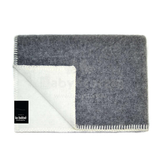 La bebe™ Lambswool 70х100 Art.140663 Grey/White 70x100 cm