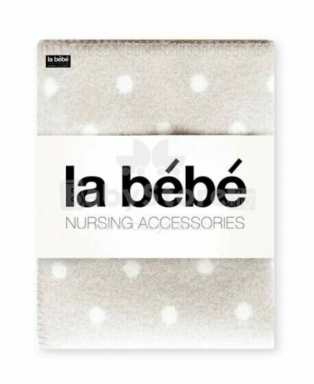 La bebe™ Lambswool  Art.113477 Grey dots Детское шерстяное одеяло/плед из мягкой шерсти (New Zeland wool) 70х90