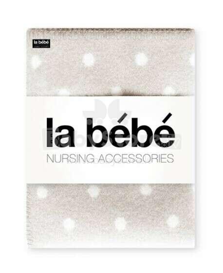 La bebe™ Lambswool  Art.113477 Grey dots Baby blanket (New Zeland wool) 70х90