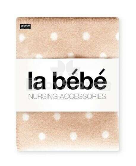 La bebe™ Lambswool  Art.113477 Beige dots Baby blanket (New Zeland wool) 70х90