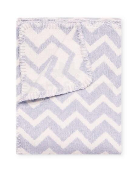 Kids Blanket Cotton Zigzag Art.14098 Blue