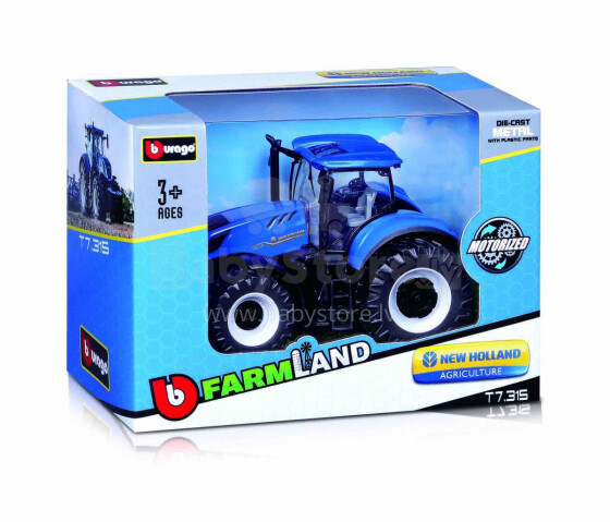 BBURAGO 10cm lauksaimniecības traktors, assort., 18-31610