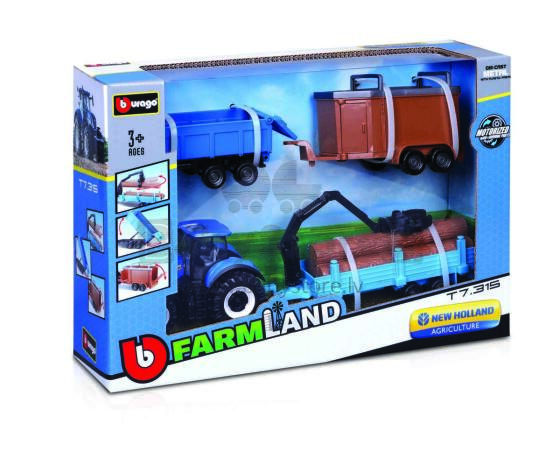 BBURAGO 10cm lauksaimniecības traktors, assort., 18-31668