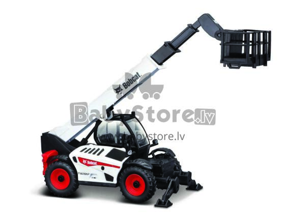 BBURAGO 1:48 teleskopiskais iekrāvējs Bobcat T40.180SLP ar platformu, 18-32088
