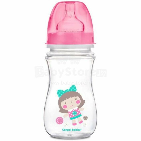Canpol Babies Art.36/206 Plastpudel 3-6m+, BPA, silikoonlutt, 240 ml.