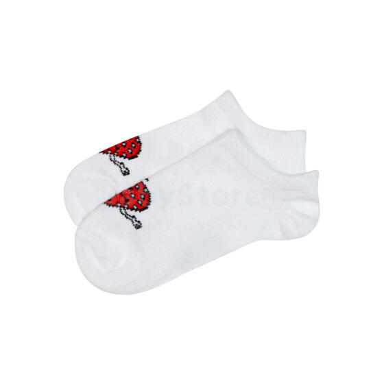 Be Snazzy Socks Art.ST-15 Baltas ar zemeni