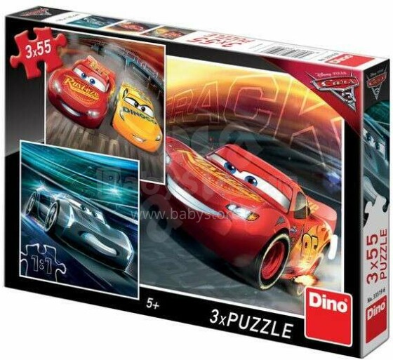 DINO puzle 3x55d. Cars 3, 335196