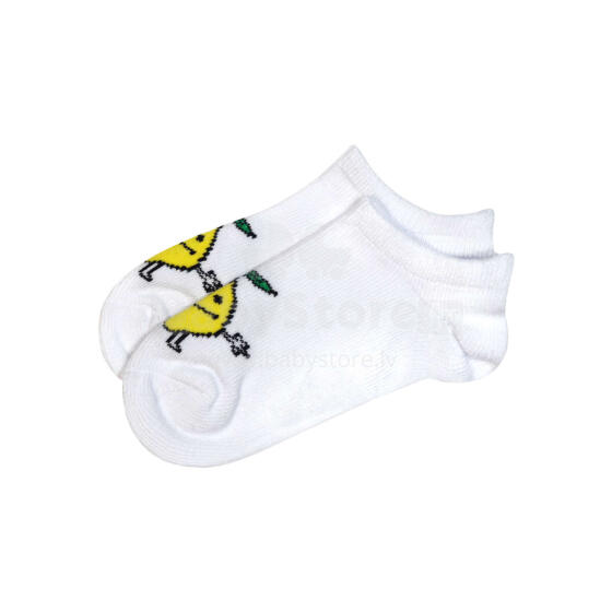 Be Snazzy Socks Art.ST-15 Baltas ar citronu