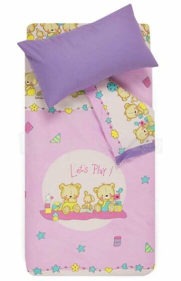 Kids Bedding Set Art.141448 Small Bears  Хлопковое постельное белье из 3-х частей 100x140 (+5см)