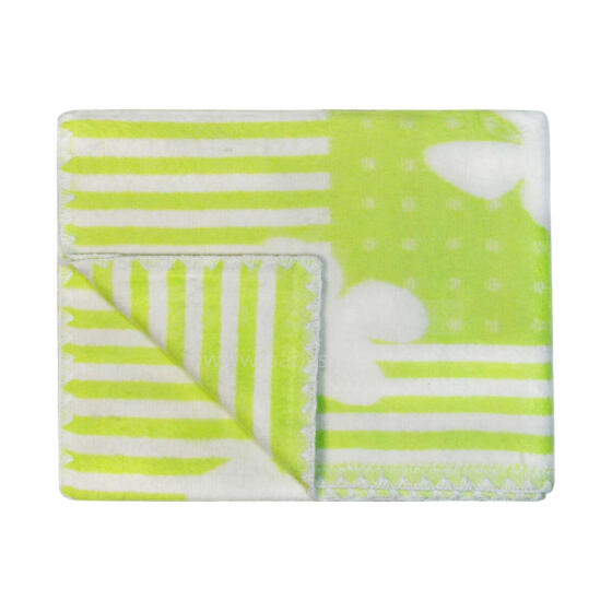 UR Kids Blanket Cotton  Art.141498 Butterfly Light Green