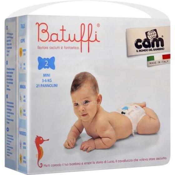 Cam Batuffi Art.V425 Ecological diapers size 2 from 3-6kg,21 pcs.