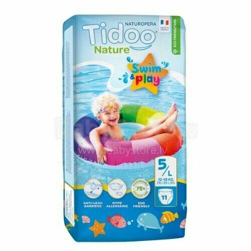 Tidoo Nature Swim & Play Art.142618 Eco pool diapers size L,12-18 kg,11 pcs.