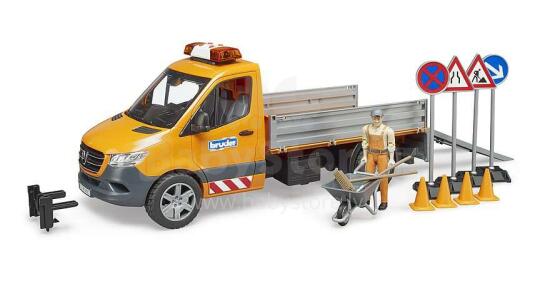 BRUDER MB Sprinter pilsētas transportlīdzeklis ar gaismas un skaņas moduli, vadītāju un piederumiem, 02677