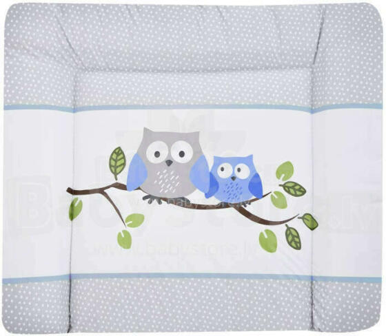 Julius Zollner Changing mat little owls grey Pārtinamā virsma (mīkstā) 65 x 75 cm