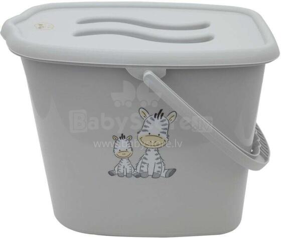 Maltex Nappy Bucket Zebra Art.6906 Grey