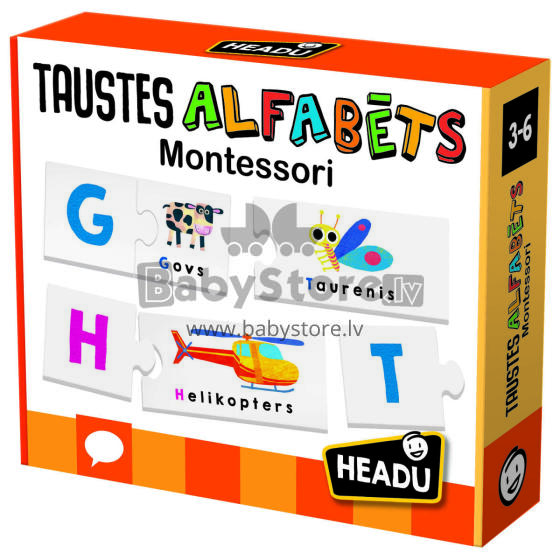 HEADU Montessori taustāmie burtiņi Abc (latviešu val.)