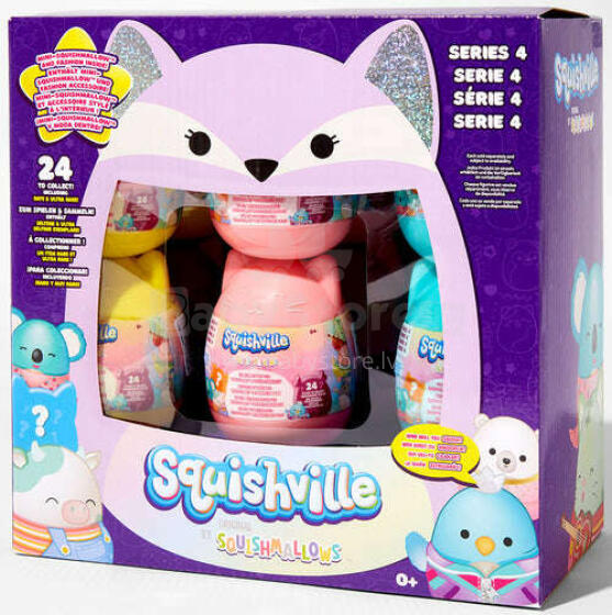 SQUISHMALLOWS Squishville noslēpumainā plīša rotaļlieta, W4