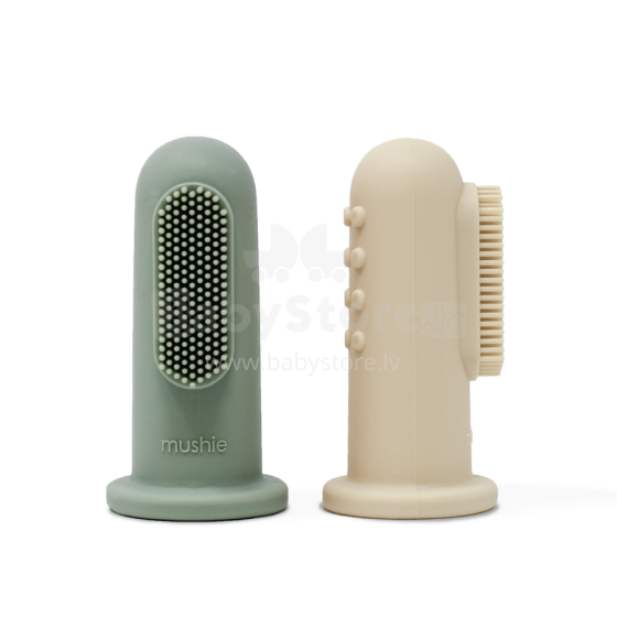 Mushie Toothbrush Art.143583 Cambridge Blue / Shifting Sand