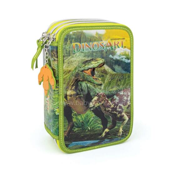 DINOSART Art.15404 Pencil case with three compartments