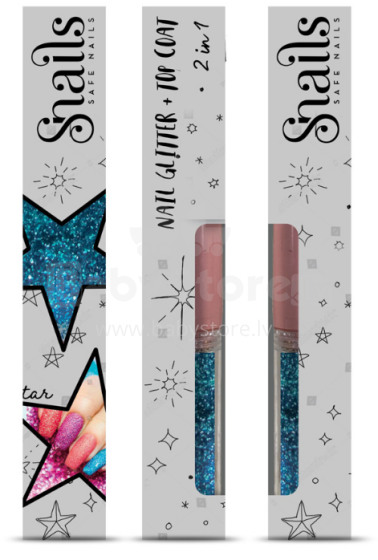 Snails Nail Glitter 2 in 1  Art.143719 Magic Dust Blue