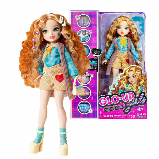 GLO UP GIRLS Art.83016 doll with accessories Rosa, series 2