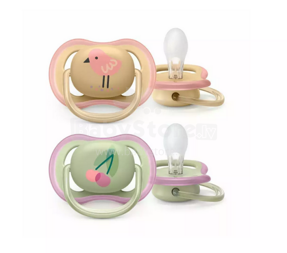 Philips Avent Ultra Air Deco Art.SCF085/13   Пустышка силиконовая, 0-6 mēn (2 gab) для девочки