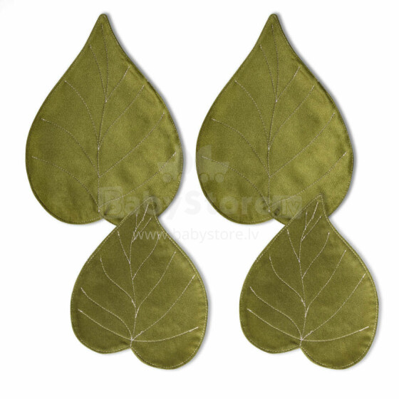 Qubo™ Autumn Leaf Olive VELVET FIT beanbag
