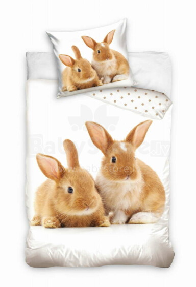 Carbotex Bedding Rabbit Art.NL211141-PP Хлопковое постельное белье  140x200/70x90см