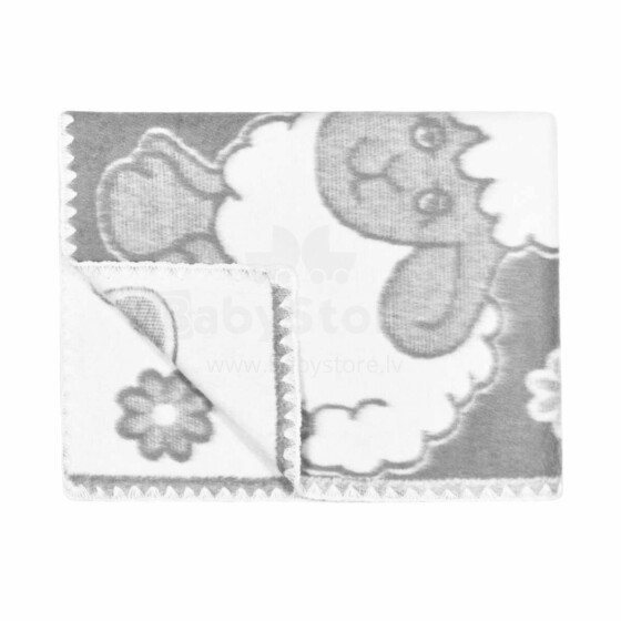 UR Kids Blanket Cotton Art.144984 Sheep Grey  Детское одеяло/плед из натурального хлопка 100х118см