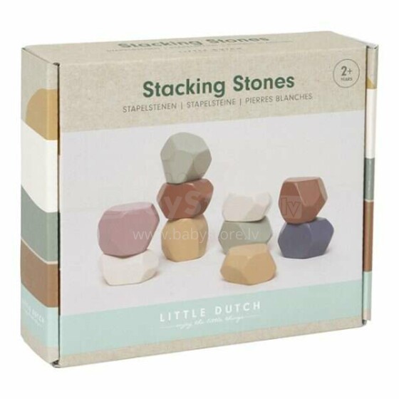 Little Dutch Stacking stones ´Vintage´  7101 str. Mediniai kaladėliai