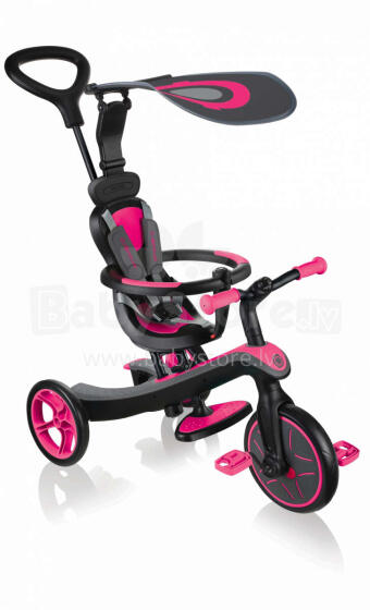 GLOBBER Trike Explorer 4in1 kolmipyörä, rozā, 632-110