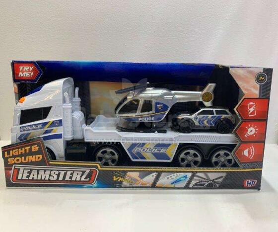 TEAMSTERZ playset Police heli transporter with light & sound, medium