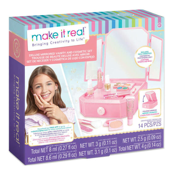 MAKE IT REAL Mirrored Vanity & Cosmetic Set