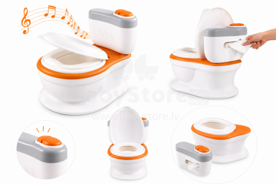 Mobiclinic Children Musical Potty Art.145682 White  Музыкальный ночной горшок