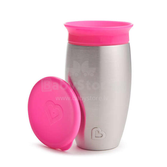 MUNCHKIN Sippy krūzīte, rozā, Miracle 360, 12m+, 296ml, 01245101