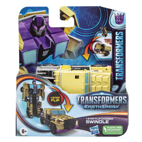 TRANSFORMERS Art.F6229 Earthspark Figure Terran 1 Step, 10 cm